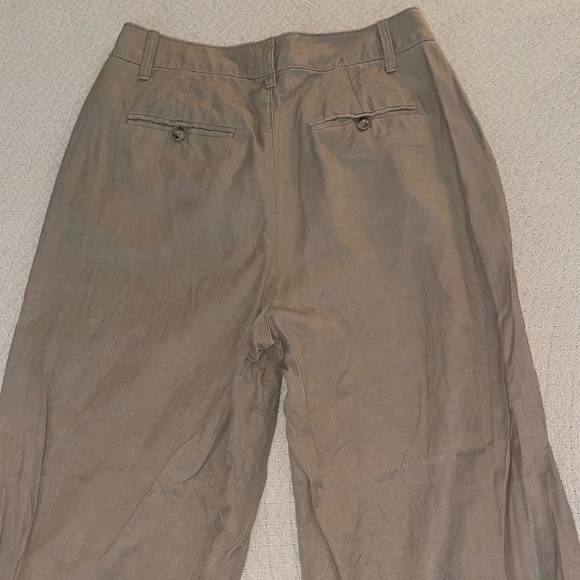 Madewell The Petite Harlow Wide-Leg Pant Seed Khaki Size 6 - Picture 12 of 15